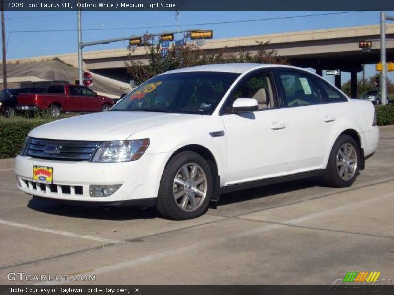 Oxford White / Medium Light Stone 2008 Ford Taurus SEL