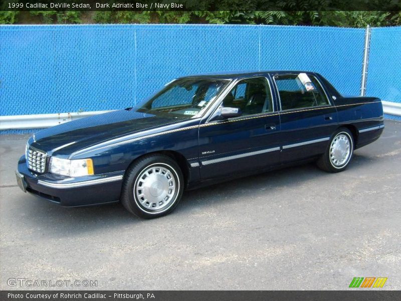 Dark Adriatic Blue / Navy Blue 1999 Cadillac DeVille Sedan