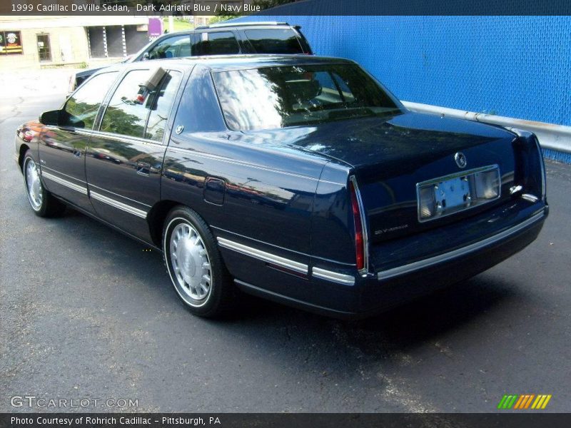 Dark Adriatic Blue / Navy Blue 1999 Cadillac DeVille Sedan