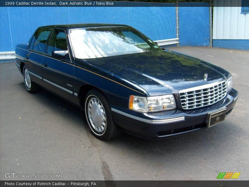 Dark Adriatic Blue / Navy Blue 1999 Cadillac DeVille Sedan