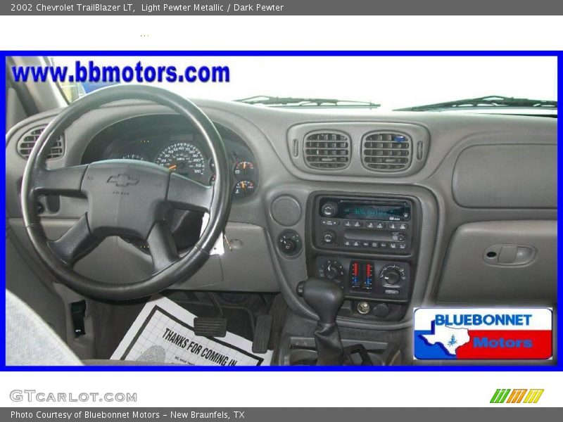 Light Pewter Metallic / Dark Pewter 2002 Chevrolet TrailBlazer LT
