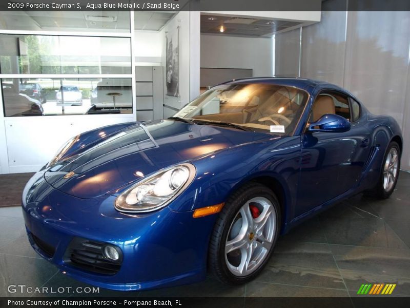 Aqua Blue Metallic / Sand Beige 2009 Porsche Cayman S