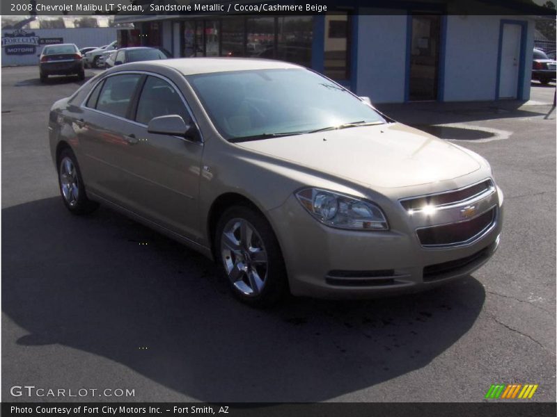 Sandstone Metallic / Cocoa/Cashmere Beige 2008 Chevrolet Malibu LT Sedan