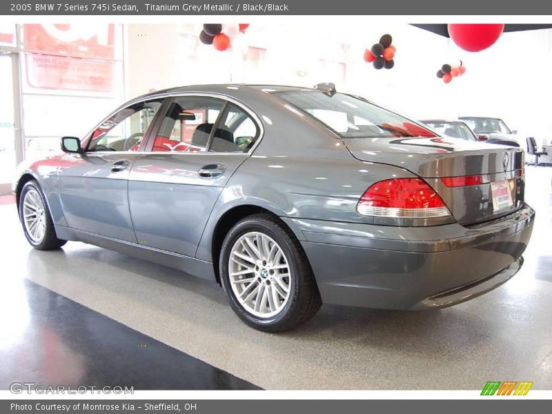 Titanium Grey Metallic / Black/Black 2005 BMW 7 Series 745i Sedan