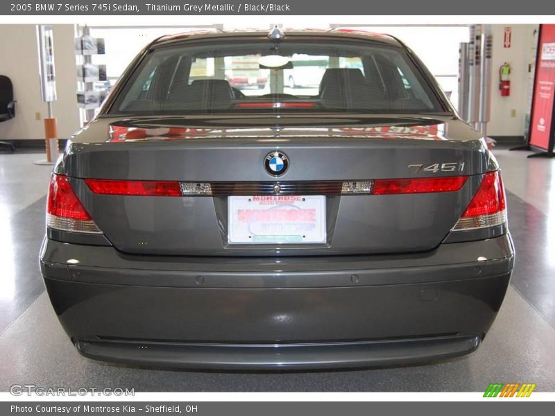 Titanium Grey Metallic / Black/Black 2005 BMW 7 Series 745i Sedan