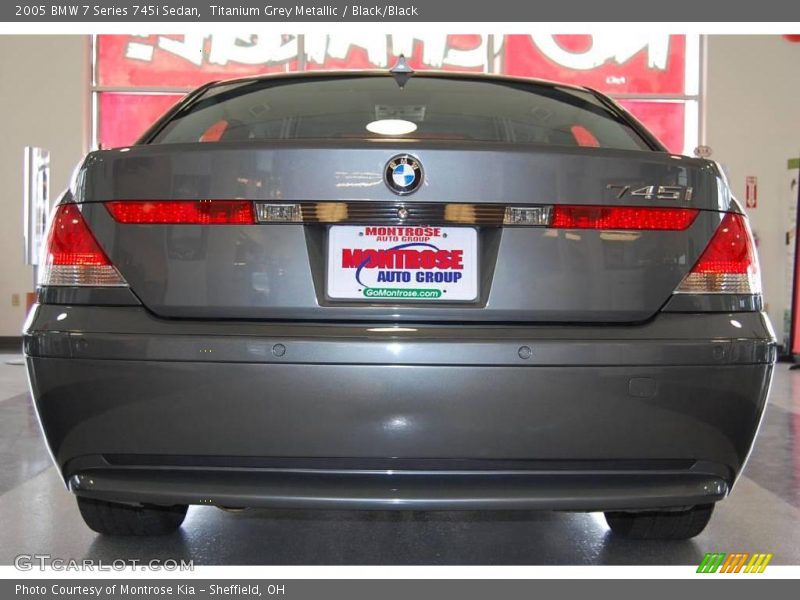 Titanium Grey Metallic / Black/Black 2005 BMW 7 Series 745i Sedan