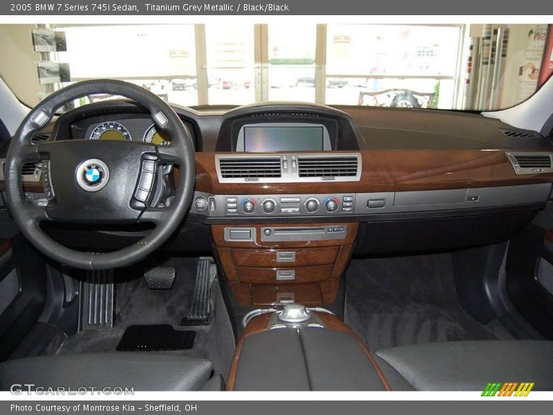 Titanium Grey Metallic / Black/Black 2005 BMW 7 Series 745i Sedan