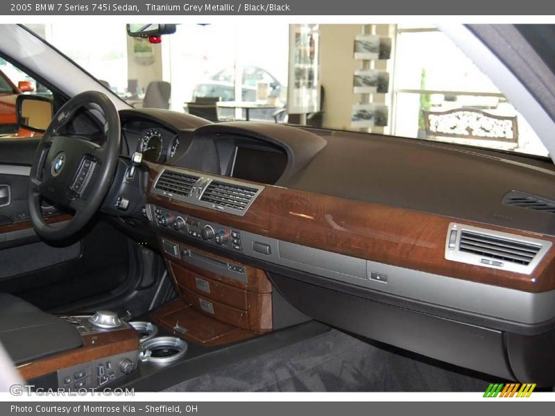 Titanium Grey Metallic / Black/Black 2005 BMW 7 Series 745i Sedan