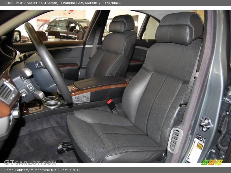 Titanium Grey Metallic / Black/Black 2005 BMW 7 Series 745i Sedan
