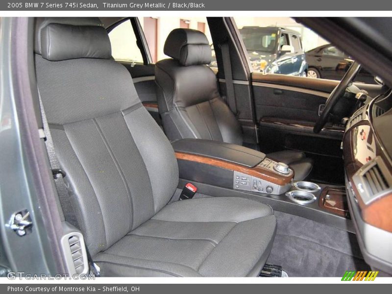 Titanium Grey Metallic / Black/Black 2005 BMW 7 Series 745i Sedan