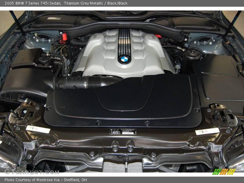 Titanium Grey Metallic / Black/Black 2005 BMW 7 Series 745i Sedan