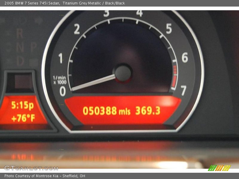 Titanium Grey Metallic / Black/Black 2005 BMW 7 Series 745i Sedan