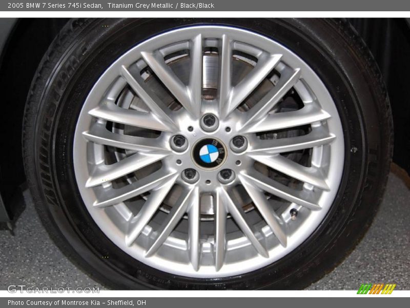 Titanium Grey Metallic / Black/Black 2005 BMW 7 Series 745i Sedan