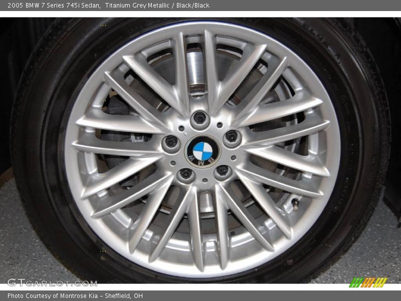 Titanium Grey Metallic / Black/Black 2005 BMW 7 Series 745i Sedan