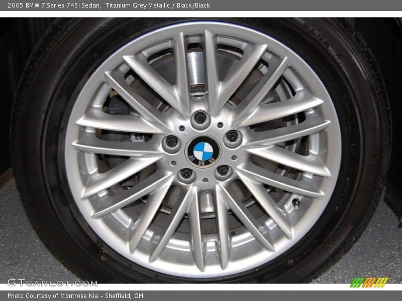 Titanium Grey Metallic / Black/Black 2005 BMW 7 Series 745i Sedan