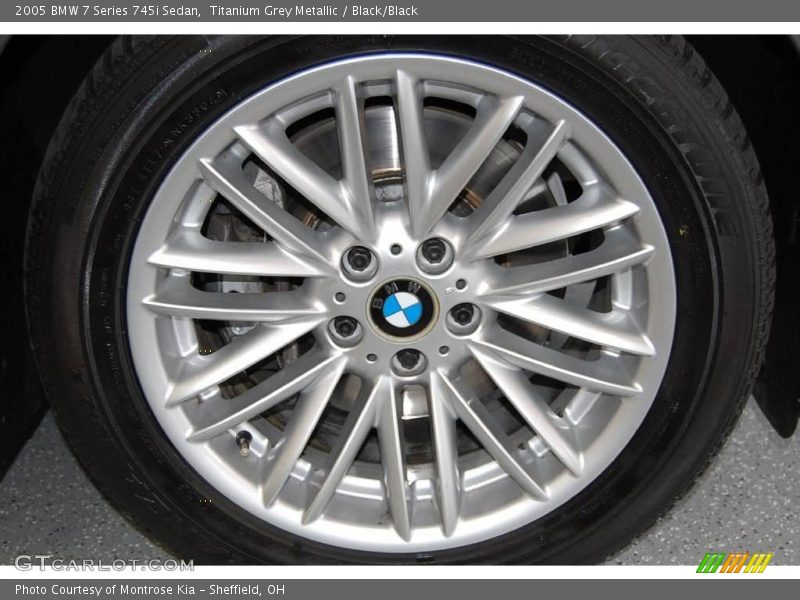 Titanium Grey Metallic / Black/Black 2005 BMW 7 Series 745i Sedan