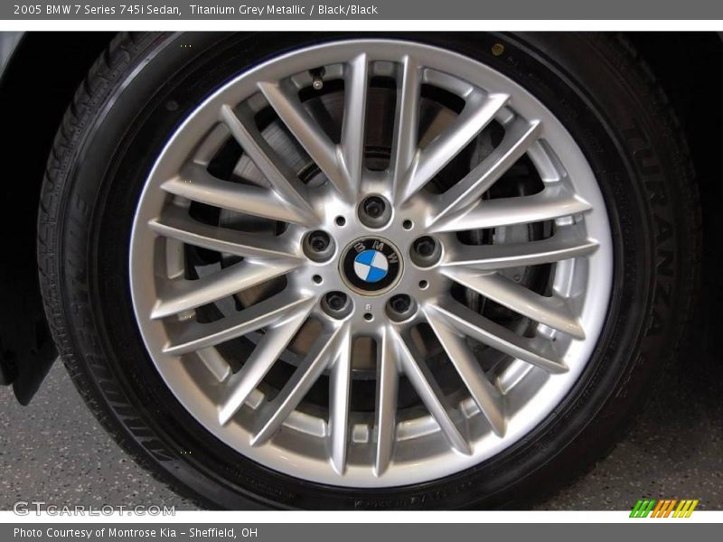 Titanium Grey Metallic / Black/Black 2005 BMW 7 Series 745i Sedan