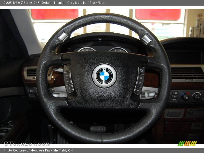 Titanium Grey Metallic / Black/Black 2005 BMW 7 Series 745i Sedan