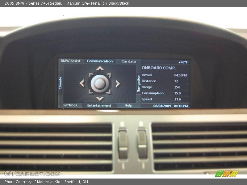 Titanium Grey Metallic / Black/Black 2005 BMW 7 Series 745i Sedan