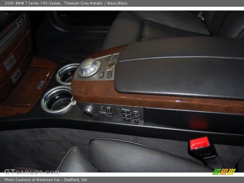 Titanium Grey Metallic / Black/Black 2005 BMW 7 Series 745i Sedan