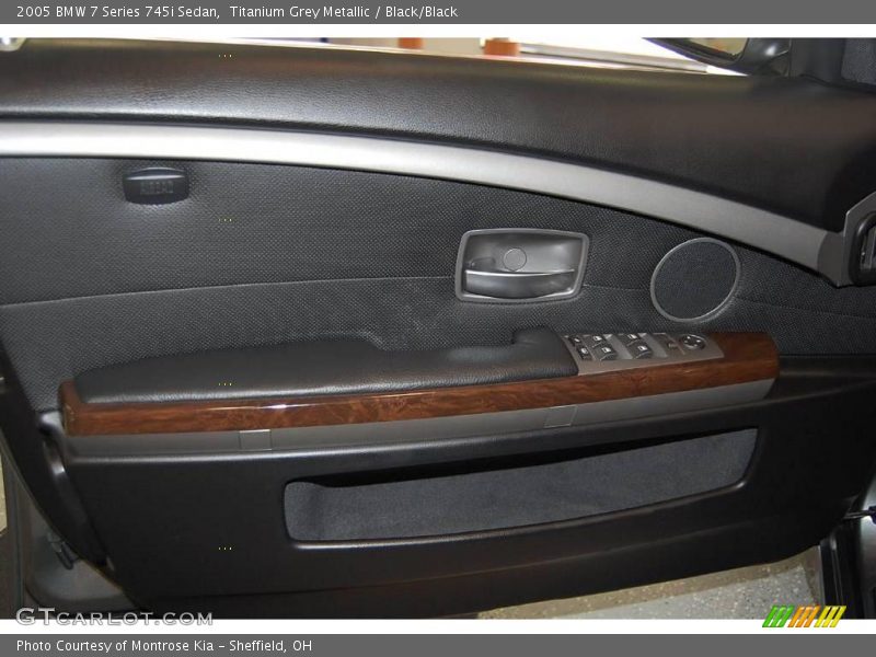 Titanium Grey Metallic / Black/Black 2005 BMW 7 Series 745i Sedan