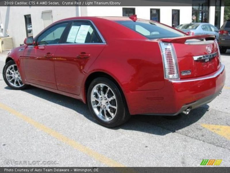 Crystal Red / Light Titanium/Ebony 2009 Cadillac CTS 4 AWD Sedan