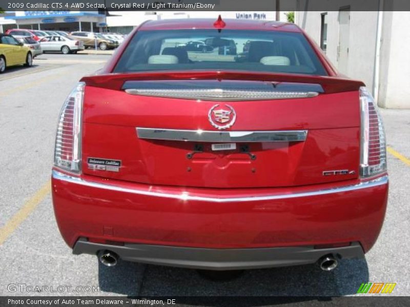 Crystal Red / Light Titanium/Ebony 2009 Cadillac CTS 4 AWD Sedan