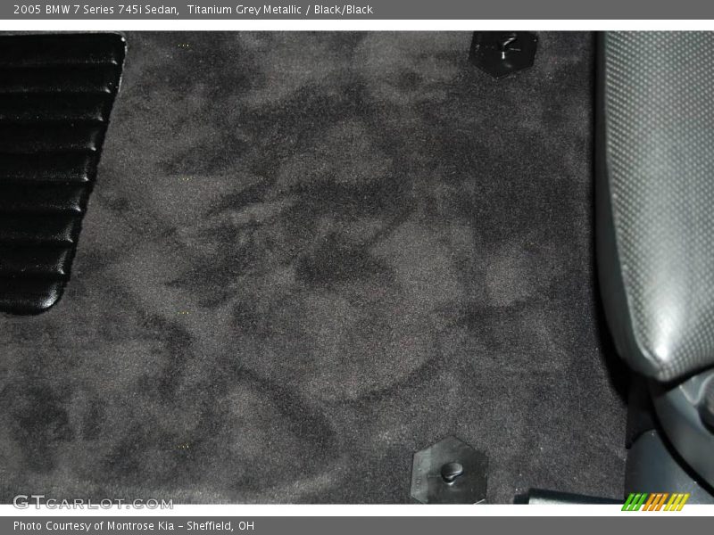Titanium Grey Metallic / Black/Black 2005 BMW 7 Series 745i Sedan
