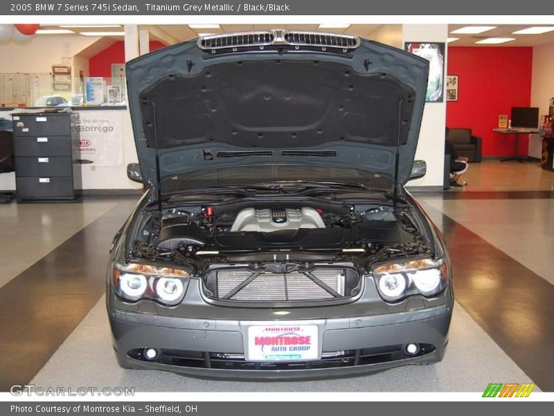 Titanium Grey Metallic / Black/Black 2005 BMW 7 Series 745i Sedan