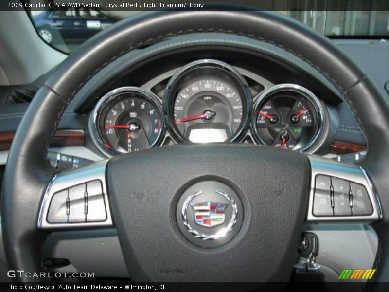 Crystal Red / Light Titanium/Ebony 2009 Cadillac CTS 4 AWD Sedan