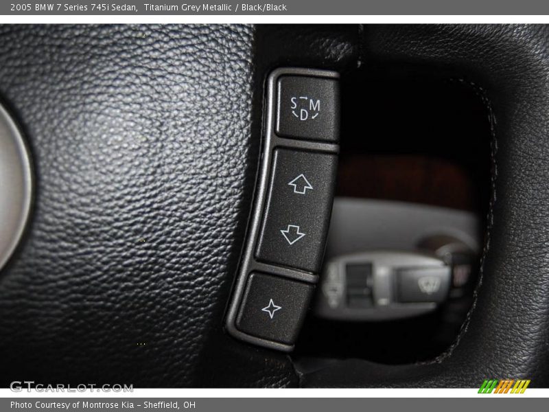 Titanium Grey Metallic / Black/Black 2005 BMW 7 Series 745i Sedan