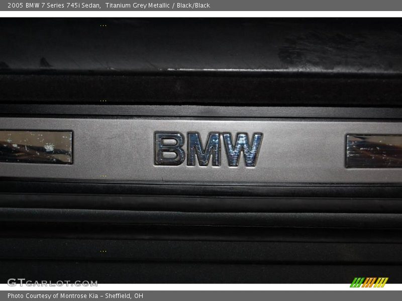 Titanium Grey Metallic / Black/Black 2005 BMW 7 Series 745i Sedan