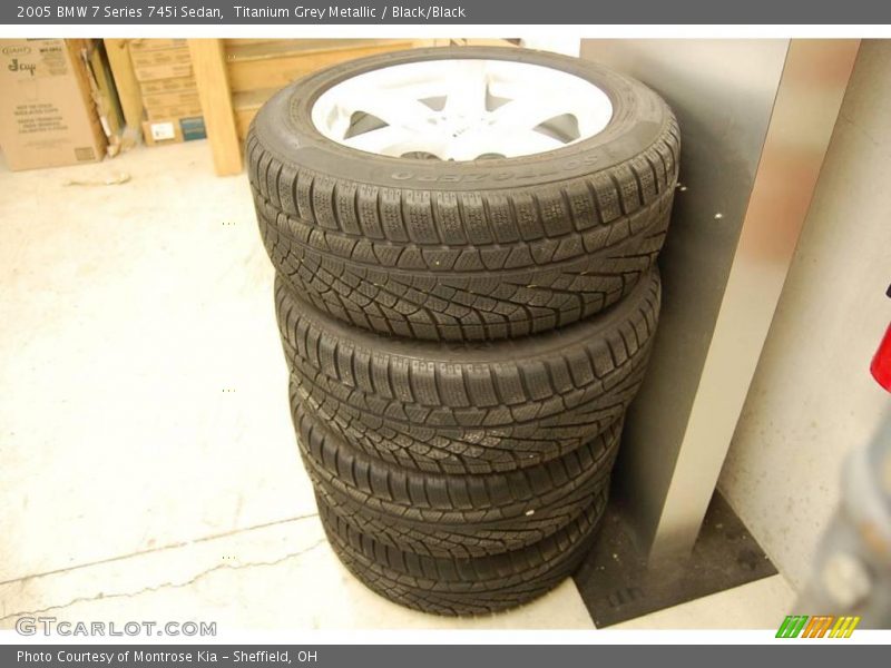 Titanium Grey Metallic / Black/Black 2005 BMW 7 Series 745i Sedan