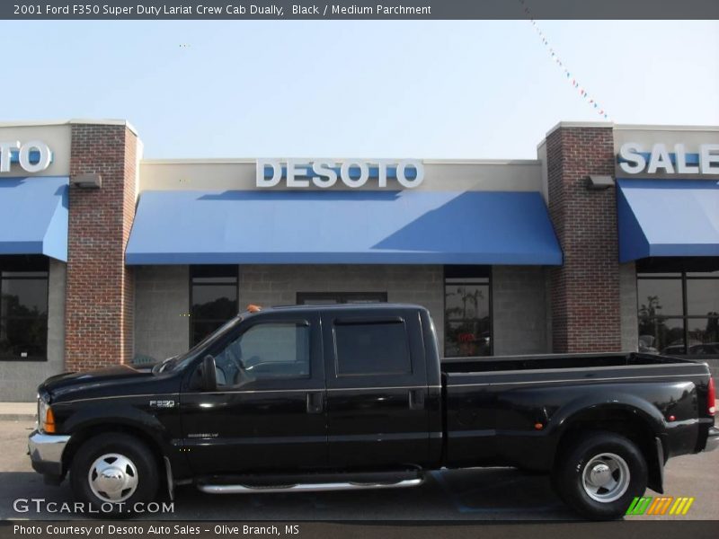 Black / Medium Parchment 2001 Ford F350 Super Duty Lariat Crew Cab Dually