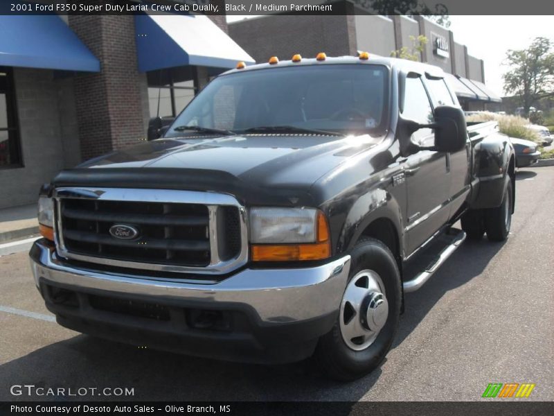 Black / Medium Parchment 2001 Ford F350 Super Duty Lariat Crew Cab Dually