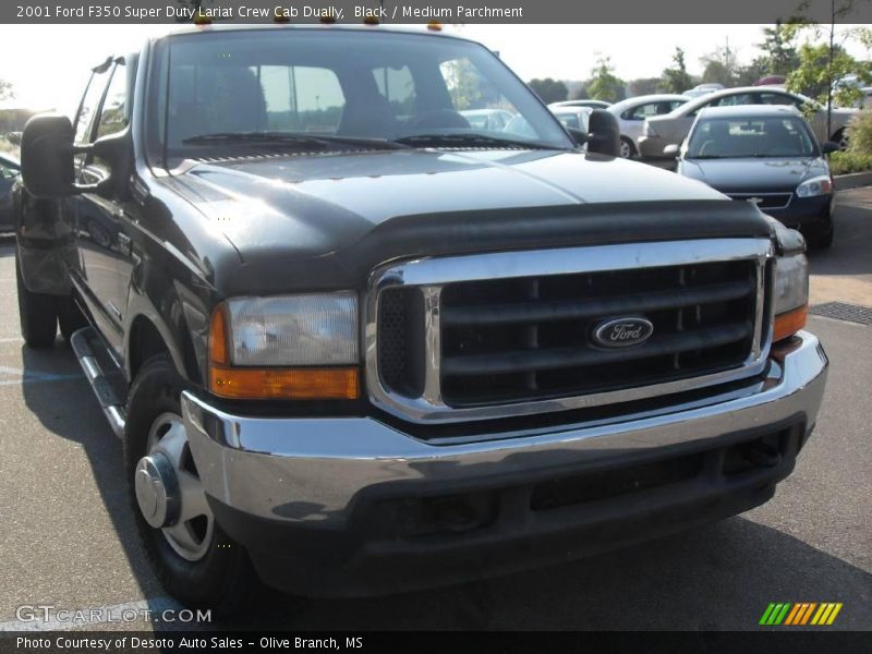 Black / Medium Parchment 2001 Ford F350 Super Duty Lariat Crew Cab Dually