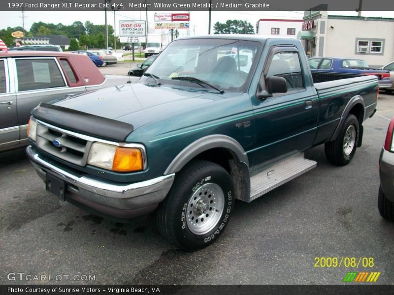 Medium Willow Green Metallic / Medium Graphite 1997 Ford Ranger XLT Regular Cab 4x4