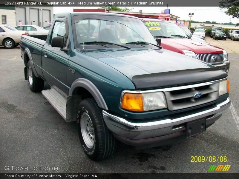 Medium Willow Green Metallic / Medium Graphite 1997 Ford Ranger XLT Regular Cab 4x4