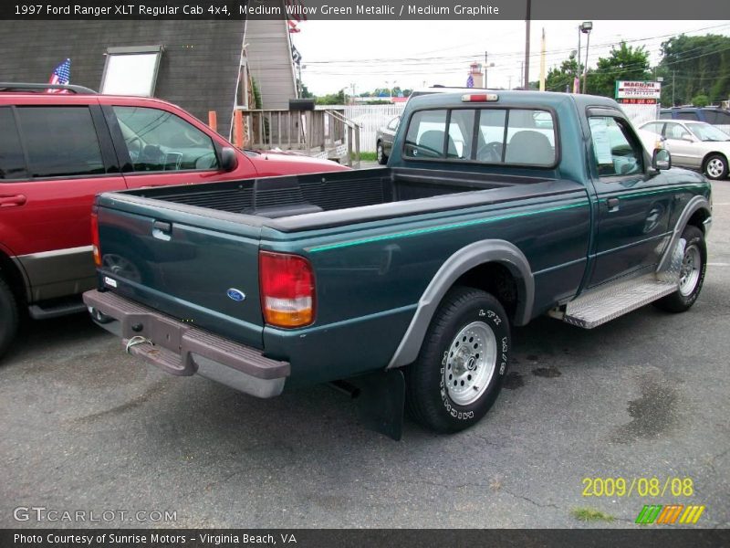 Medium Willow Green Metallic / Medium Graphite 1997 Ford Ranger XLT Regular Cab 4x4