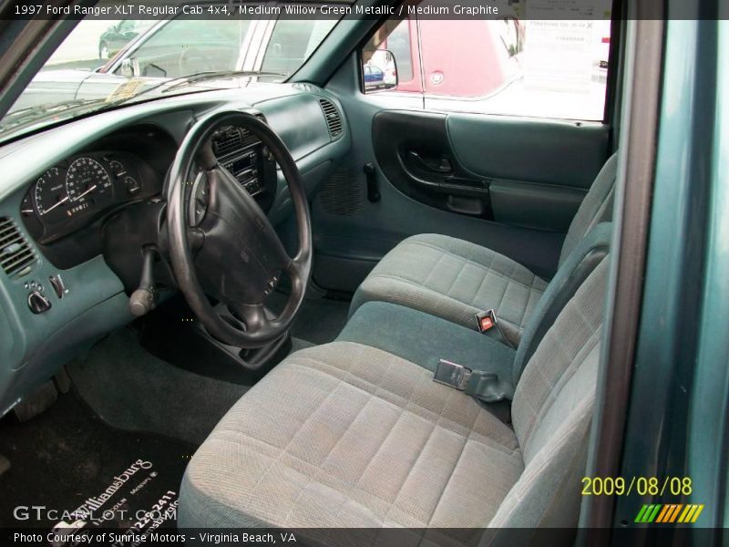 Medium Willow Green Metallic / Medium Graphite 1997 Ford Ranger XLT Regular Cab 4x4