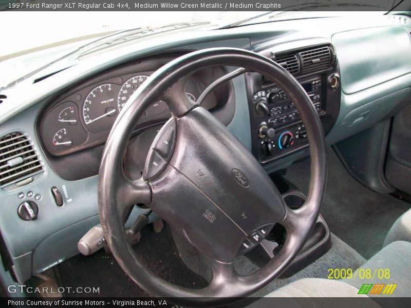 Medium Willow Green Metallic / Medium Graphite 1997 Ford Ranger XLT Regular Cab 4x4