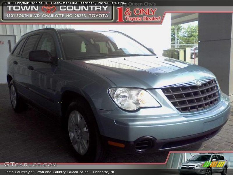 Clearwater Blue Pearlcoat / Pastel Slate Gray 2008 Chrysler Pacifica LX