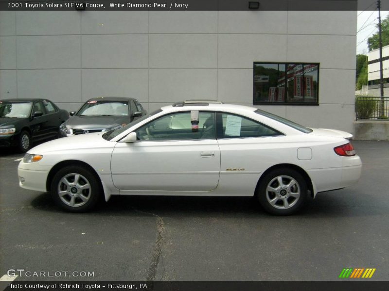 White Diamond Pearl / Ivory 2001 Toyota Solara SLE V6 Coupe