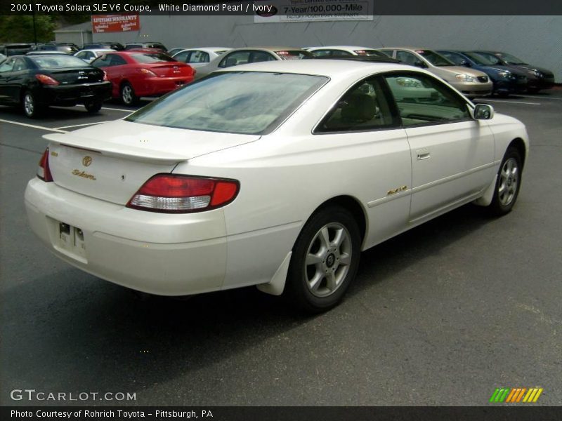 White Diamond Pearl / Ivory 2001 Toyota Solara SLE V6 Coupe