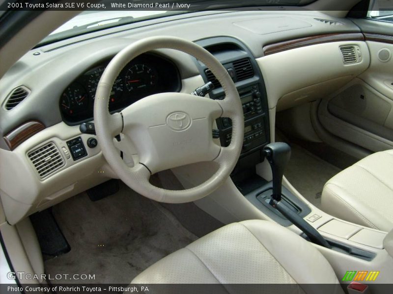 White Diamond Pearl / Ivory 2001 Toyota Solara SLE V6 Coupe