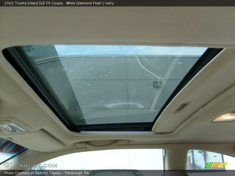 White Diamond Pearl / Ivory 2001 Toyota Solara SLE V6 Coupe