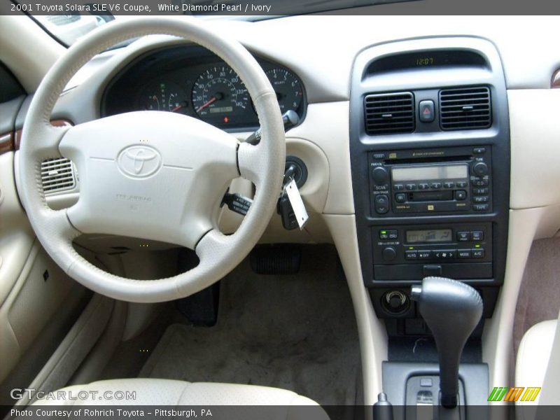 White Diamond Pearl / Ivory 2001 Toyota Solara SLE V6 Coupe