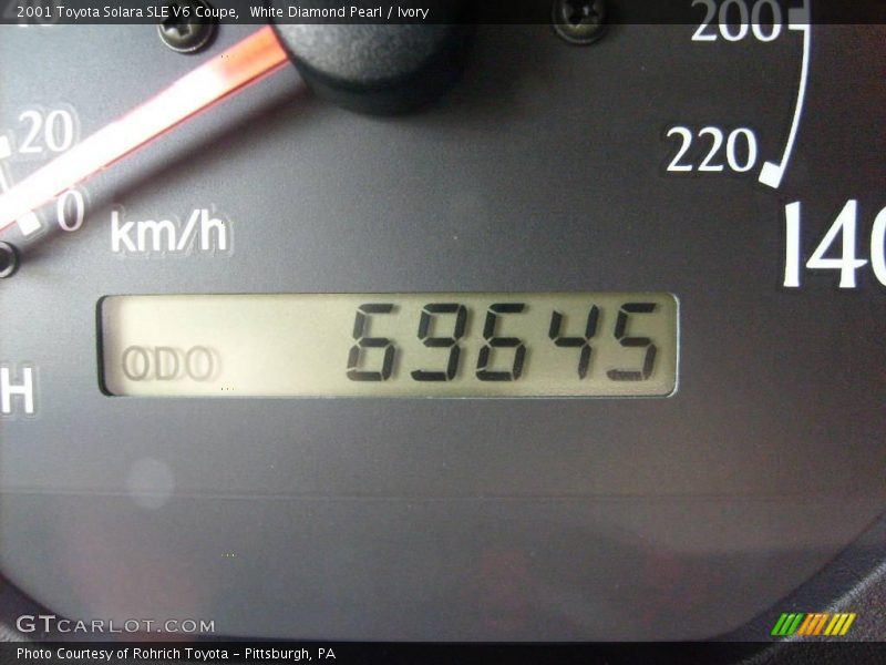 White Diamond Pearl / Ivory 2001 Toyota Solara SLE V6 Coupe