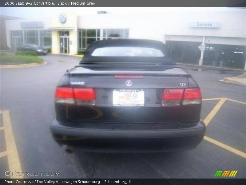 Black / Medium Grey 2000 Saab 9-3 Convertible