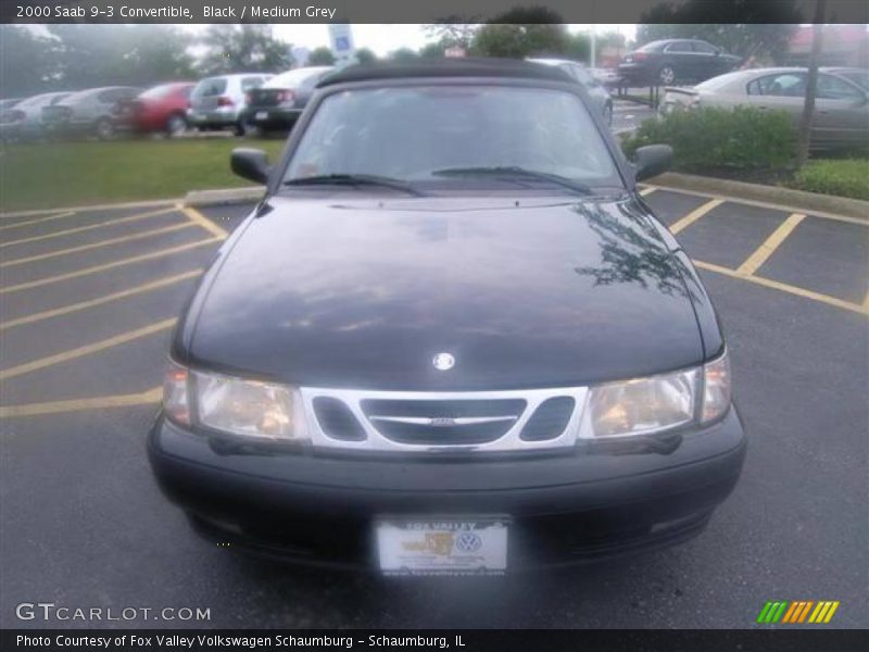 Black / Medium Grey 2000 Saab 9-3 Convertible
